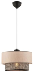 Lampa wisząca na przewodzie ECHO 1xE27/60W/230V beżowa/szara