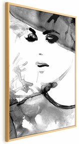 Plakat Zakochana elegancja 60x90 cm z ramą złotą bez marginesu ARTGEIST B