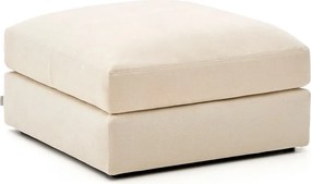 Beżowy podnóżek z tkaniny szenilowej Alea – Kave Home