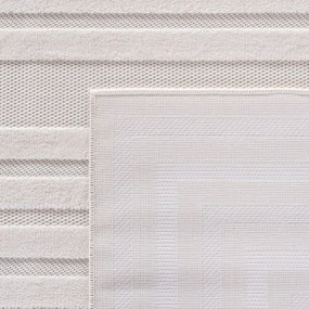 Dywan nowoczesny 3D Doha ramka kremowy 80 cm x 250 cm