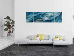 Obraz - Niebieskie i białe fale (170x50 cm)