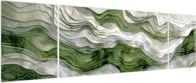 Obraz - Zielone i białe zmarszczki (170x50 cm)