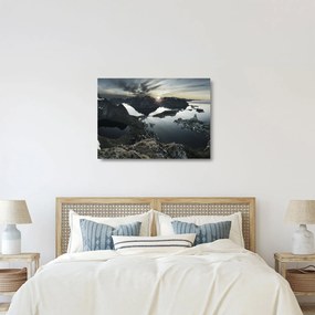 Obraz na szkle - Norweskie góry (70x50 cm)