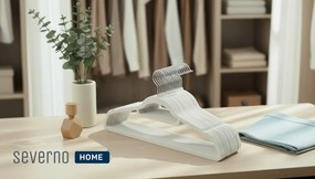 Zestaw wieszaków welurowych MAGIC VELVET 20 szt. białe