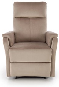 Fotel wypoczynkowy z funkcją elektrycznego rozkładania CROCUS beżowy