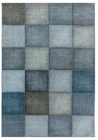 Dywan nowoczesny Ottawa kwadraty niebiesko-wielokolorowe 160 cm x 230 cm