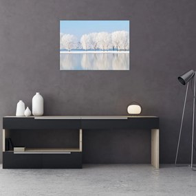 Obraz na szkle zimowego krajobrazu (70x50 cm)