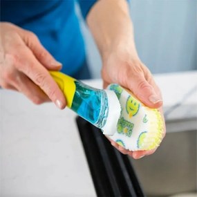 Scrub Daddy Dish Daddy gąbka do mycia naczyń z uchwytem i dozownikiem detergentu