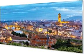 Panel Szklany Włoska Panorama o Zachodzie Słońca