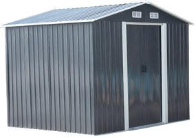 Wiata ogrodowa ze stali galwanizowanej w kolorze szarym MANSO- 5,2 m²