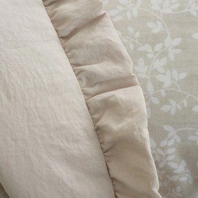 Beżowa narzuta na łóżko dwuosobowe 220x230 cm Soft Washed Frill – Bianca