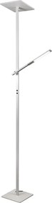 Ideal - Biała metalowa lampa stojąca LED wys. 180 cm Fabas Luce - 2 lampy 40 W i 8 W ze zintegrowaną diodą LED 3000 K