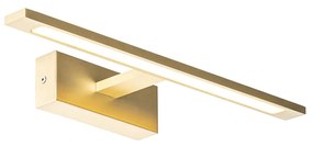 Lampa ścienna mosiężna 41,5 cm z wbudowanym LED IP44 - Jerre