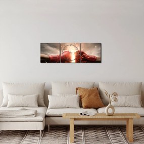 Obraz - Boks (z zegarem) (90x30 cm)