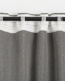 Zasłona BASIC na taśmie marszczącej 140x300cm szary 1 szt.