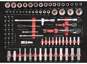 Wózek warsztatowy mobilny na narzędzia EXPERT, z zestawem narzędzi, 7 szuflad, niebieski