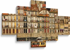 Obraz - Dzielnica Waterfront, Portugalia (125x70 cm)