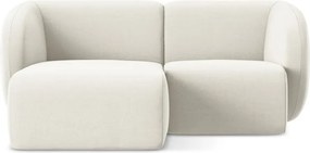 Beżowy aksamitny narożnik (lewostronny/z szezlongiem) Lani – Makamii