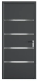 Drzwi zewnętrzne z antracytowego aluminium wys. 218 x szer. 96 cm - prawe - ISALINA