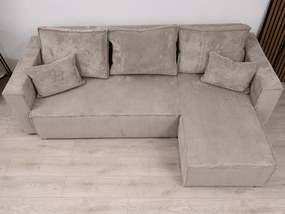 Narożnik SMART COSARO w kolorze granatowym, dwustronny + 2 poduszki GRATIS