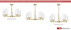 Złoty regulowany nowoczesny żyrandol KR-S5AR