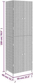 Szara pojemna szafa gospodarcza do garażu C8-G51
