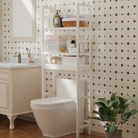 Półka nad toaletę / pralkę – wysoki regał łazienkowy 3 poziomy