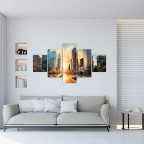 Obraz - Malowanie miasta (125x70 cm)