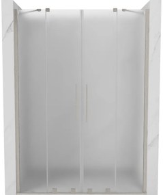 Mexen Velar Duo drzwi prysznicowe rozsuwane 150 cm, szron, nikiel szczotkowany - 871-150-000-32-97