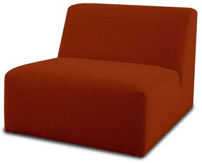 Ceglasty moduł sofy z materiału bouclé (moduł środkowy) Roxy – Scandic