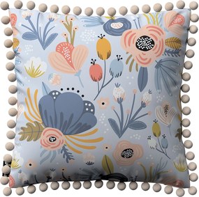 Poszewka Wera na poduszkę kolor niebieski tkanina wzorzysta