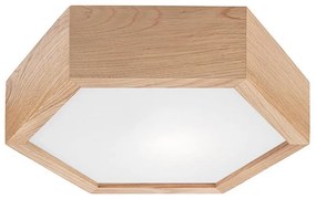 Plafon OAK HEX 1xE27/60W/230V śr. 32 cm dąb