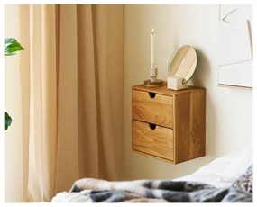 Wielopoziomowa półka z litego drewna dębowego w naturalnym kolorze 18 cm Townsville – House Nordic