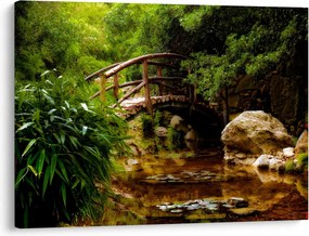 Obraz - Most nad rzeką (70x50 cm)