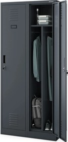 Szafa socjalna czterokomorowa Kacper 80x50x180 cm, antracyt