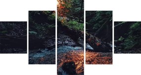 Obraz górskiej rzeki (125x70 cm)