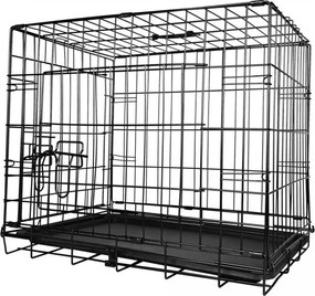 Leopet Składana klatka dla psa 76 x 45 x 51,5 cm, M, czarna