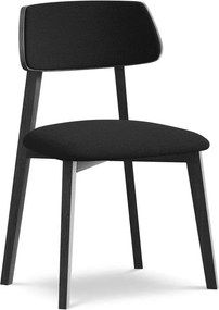 Czarne krzesło z litego drewna Niu – Makamii