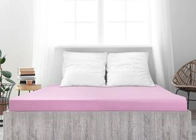 PrzytulneMieszkanie.pl Prześcieradło jersey z mako bawełny LUXORA różowe 180 x 200 cm