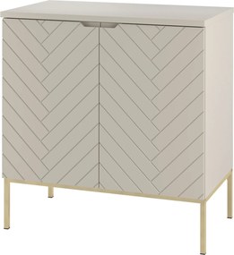 Szafka pod umywalkę nablatową Aspen 08, cashmere/złoty, 80 cm - zestaw 1