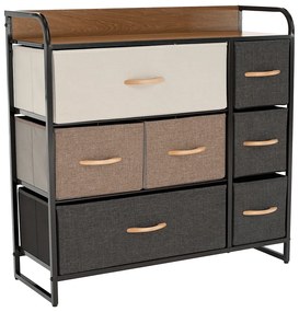 Komoda z szufladami z tkaniny HAZEL TYP 3, brązowy, XL