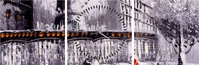 Obraz - Obraz olejny przedstawiający miasto II. (z zegarem) (90x30 cm)