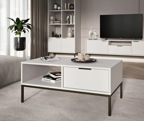 Stolik kawowy AUSTIN 80x60 biały/czarny KOCOT MEBLE