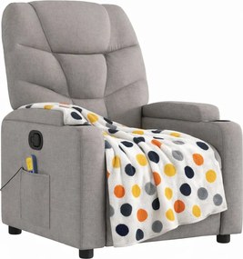 Rozkładany fotel masujący taupe S0-R81