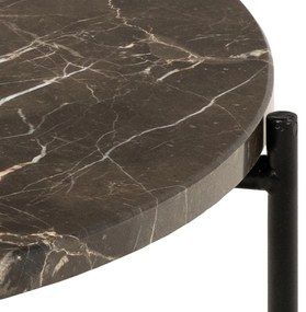 Okrągły stolik z marmurowym blatem ø 52 cm Avila – Actona