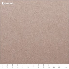 Beżowy aksamitny rozkładany narożnik Milo Casa Santo, prawostronny