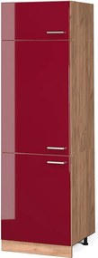 Szafka na lodówkę czerwony połysk 60x57.2x206.8 r-line