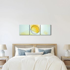 Obraz - Żółty motyl (z zegarem) (90x30 cm)