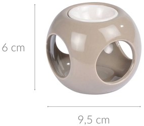 Kominek ceramiczny w formie kostki, wys. 6 cm