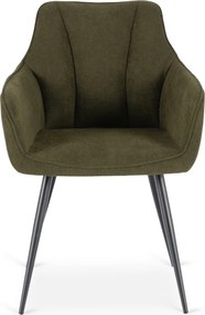 Krzesło Tapicerowane do Salonu NAWARA Zielone Nowoczesne